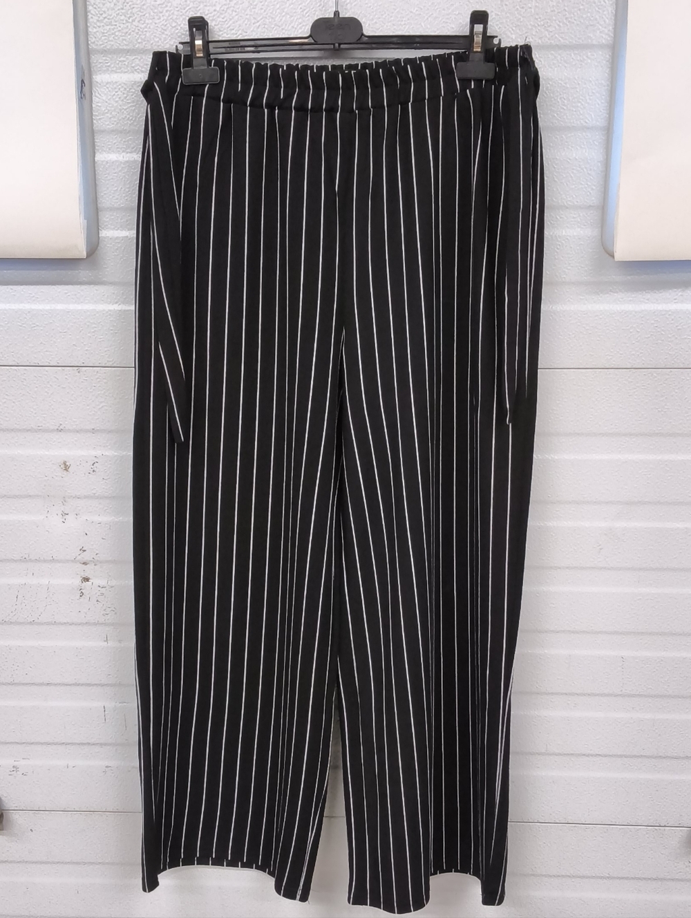 Vintage "Style" Pinstripe Wide-Leg Trousers